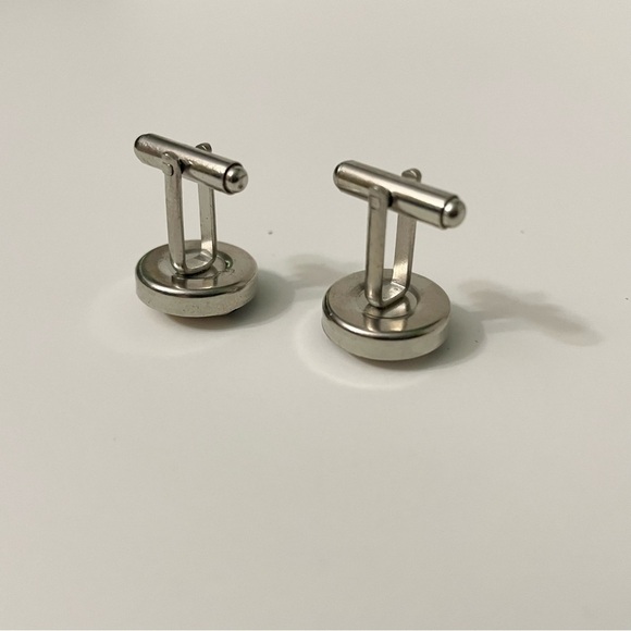 Vintage Lot of 7 Cufflinks Fabric Assorted Colours - Picture 9 of 16